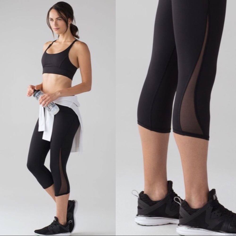 Lululemon Train Times Black Crop Leggings